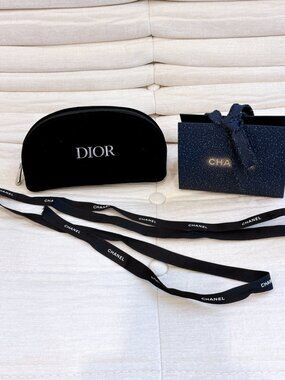 DIOR MAKE UP BAG, AND CHANEL PACKAGING, PRICE FOR ALL